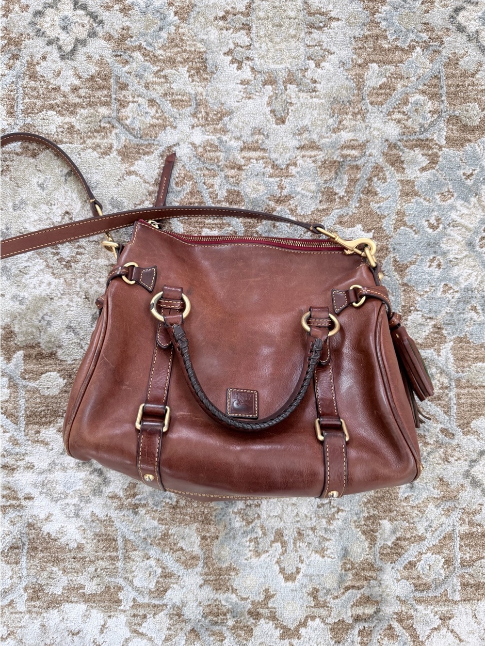 Dooney & Bourke Brown Leather Satchel Handbag - Classic Women’s Bag